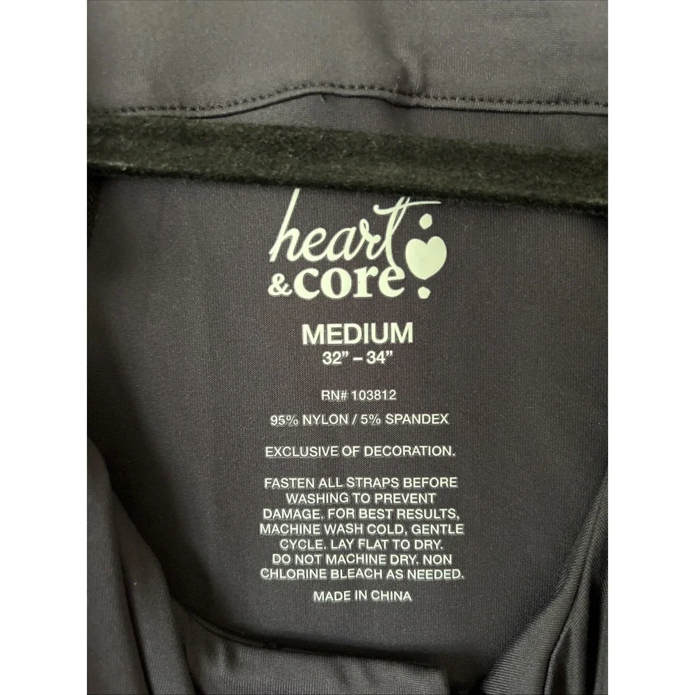 heart&core Larissa Bra Post-Surgery Bra Drainage Bulb and Storage Black Medium